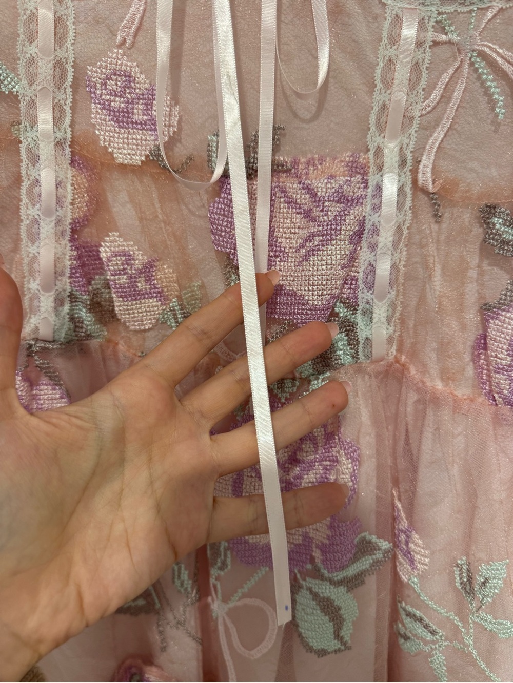 For Love and Lemons Emmeline Embroidery Ruffled Mini Dress - Picture 15 of 16